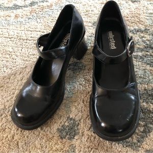 Vtg 90s y2k black schoolgirl heels Unlisted 8